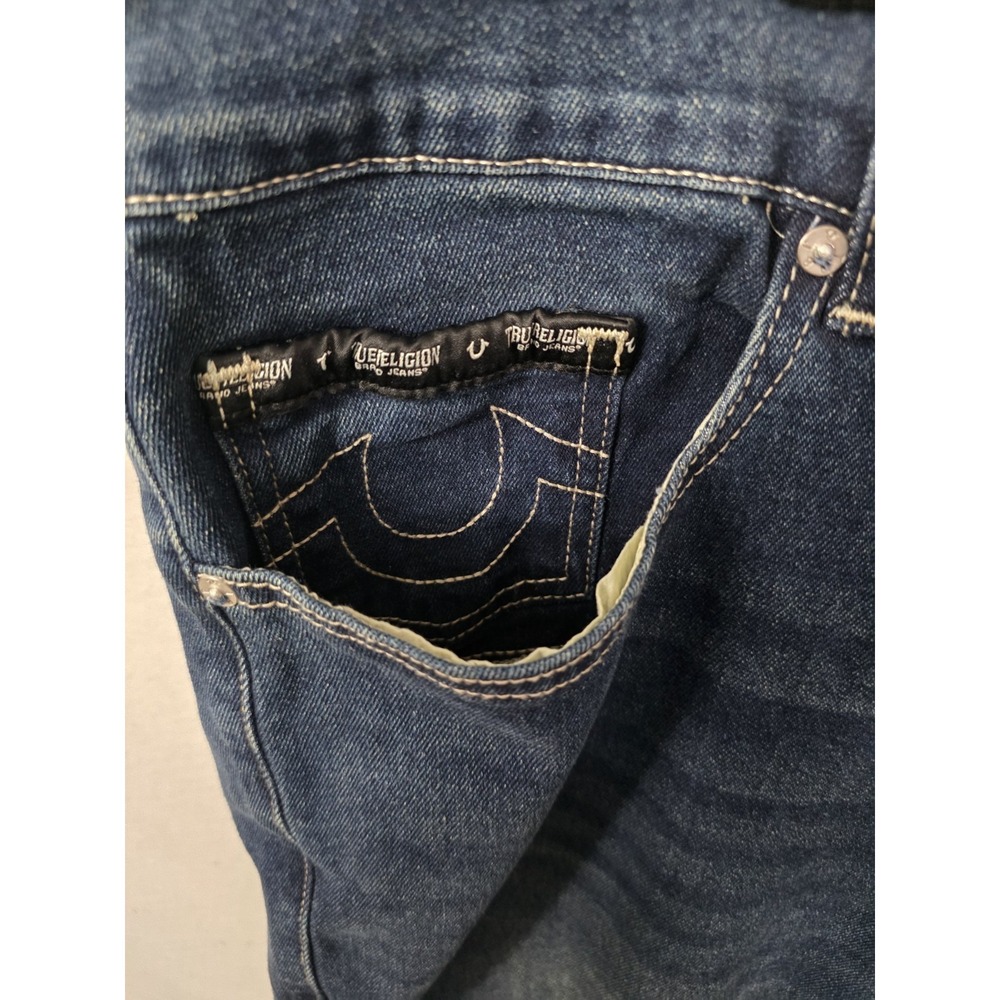 True‎ Religion Men's Jeans Size 36/32 Geno SN Slim Dark Woodland Wash New W Tags - Picture 3 of 12